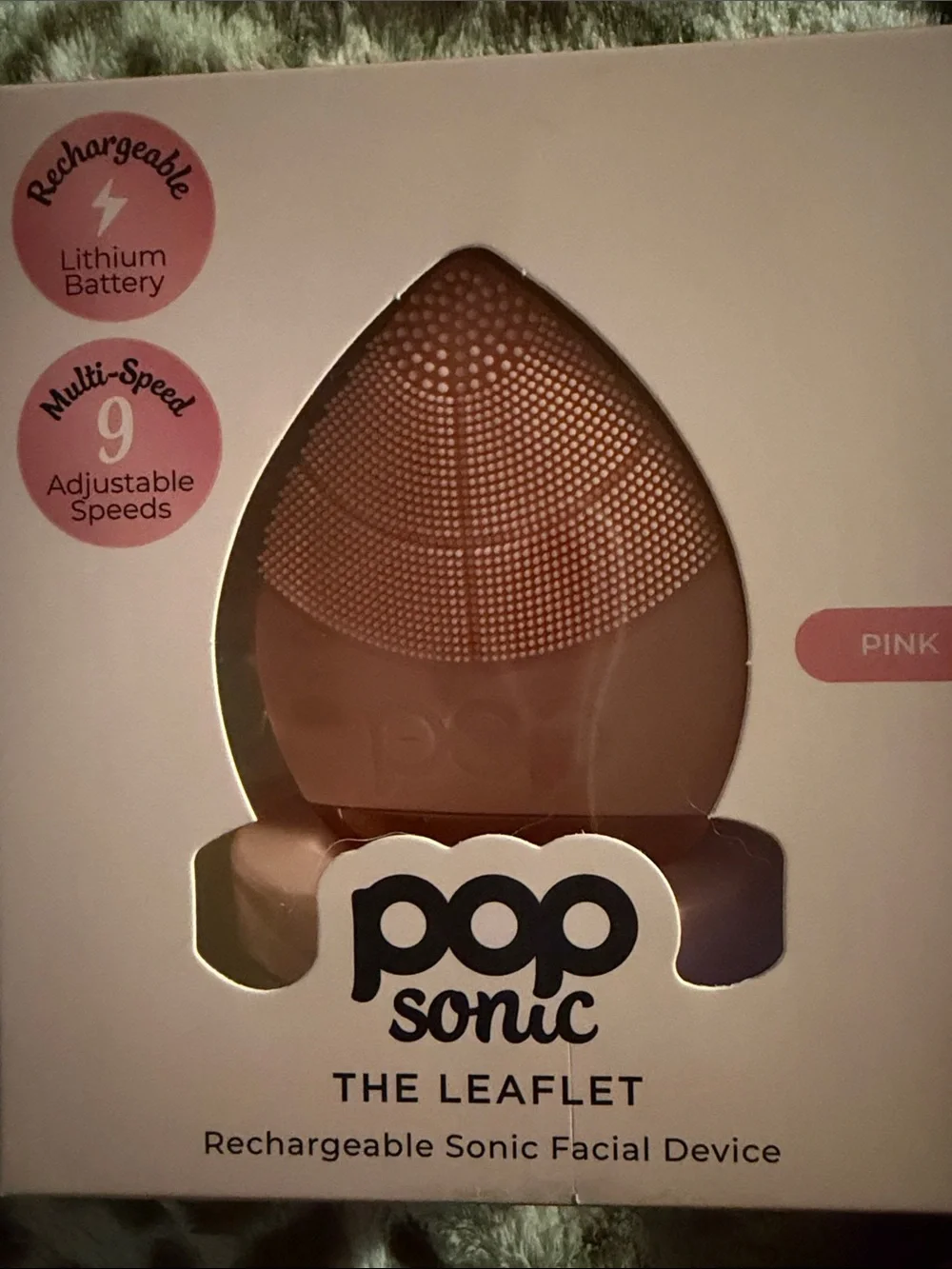 pop sonic The Leaflet Rechargeable Sonic Facial Device - Pink